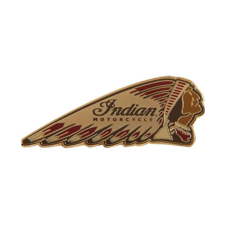 Indian Motorcycle Coloured Warbonnet Pin Badge